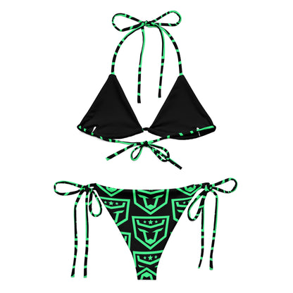 FUNH Mint Green Pattern Bikini Set