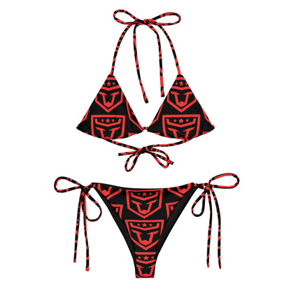 Red and Black FUNH String Bikini