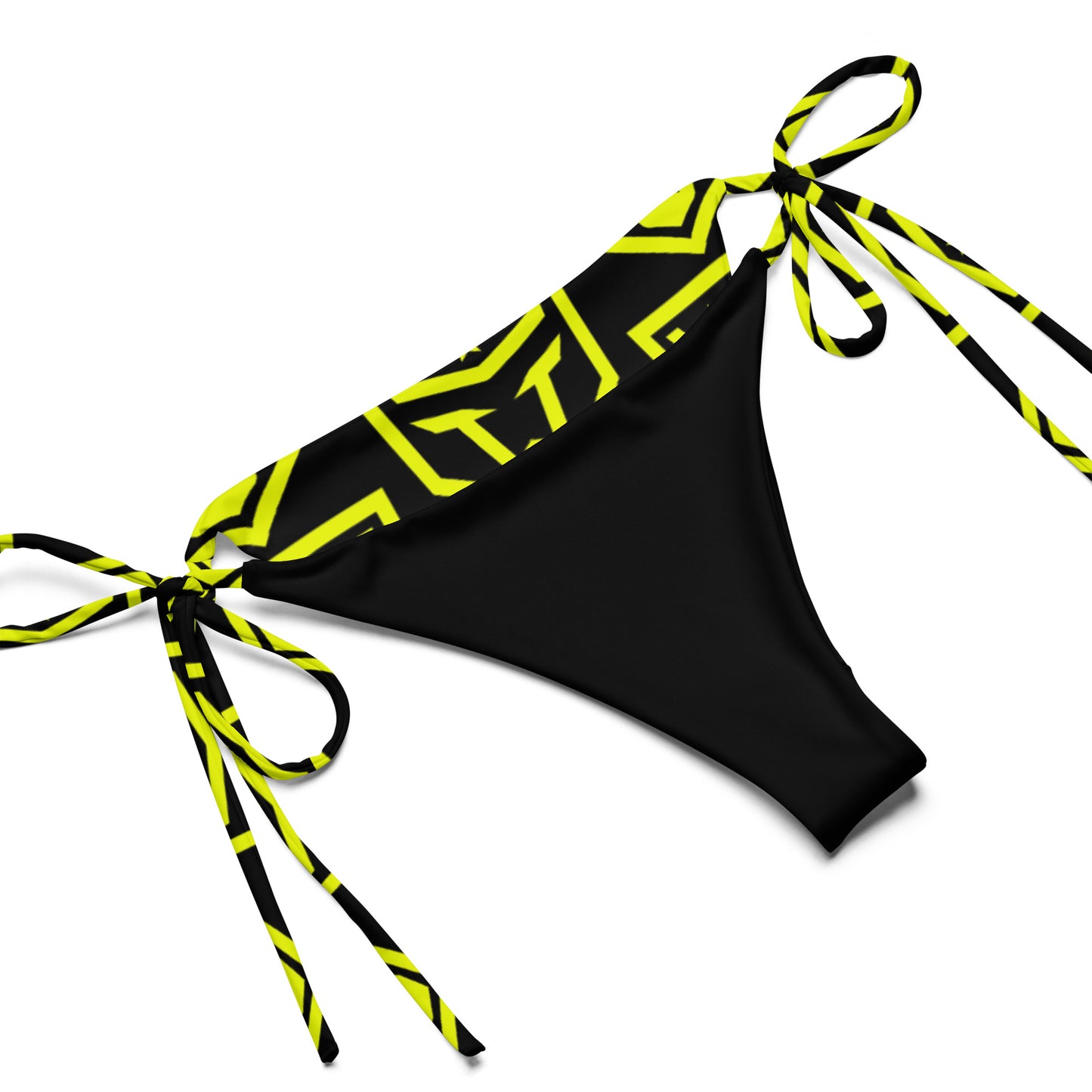 FUNH Neon Yellow Pattern Bikini Set