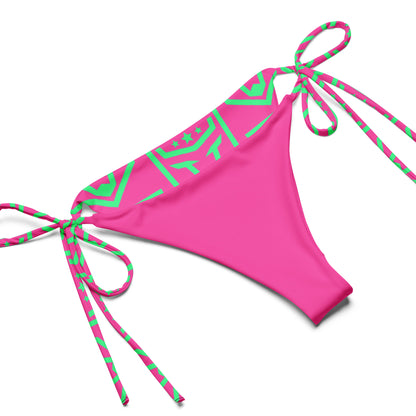 FUNH Pink and Teal Pattern Bikini Set