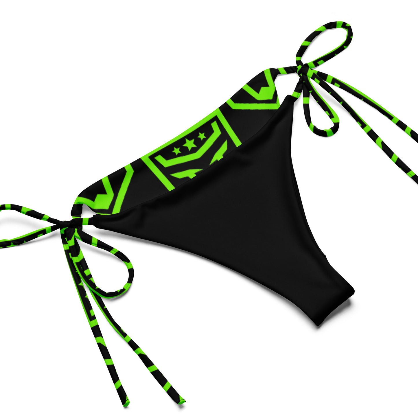 FUNH Neon Green Pattern Bikini Set