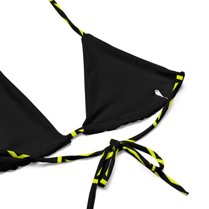 FUNH Neon Yellow Pattern Bikini Set