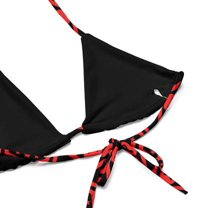 Red and Black FUNH String Bikini