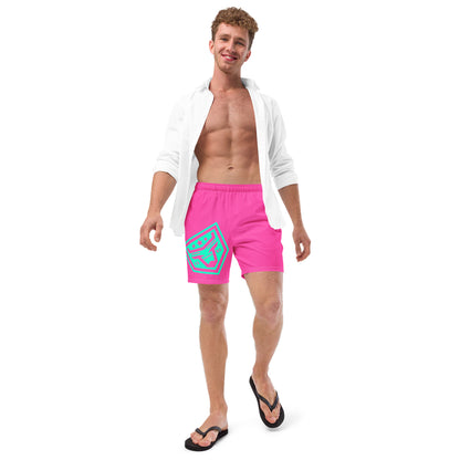 Mens Hot Pink and Teal FUNH Swimwear