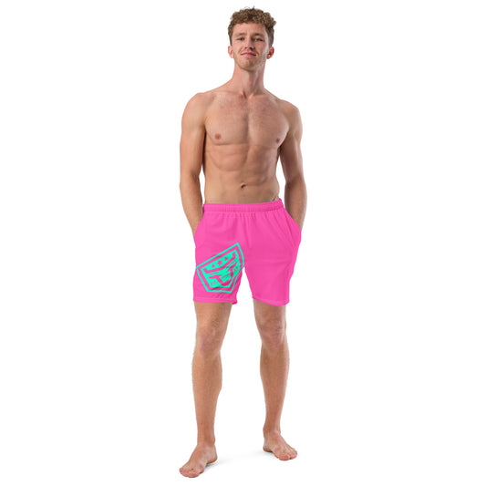 Mens Hot Pink and Teal FUNH Swimwear