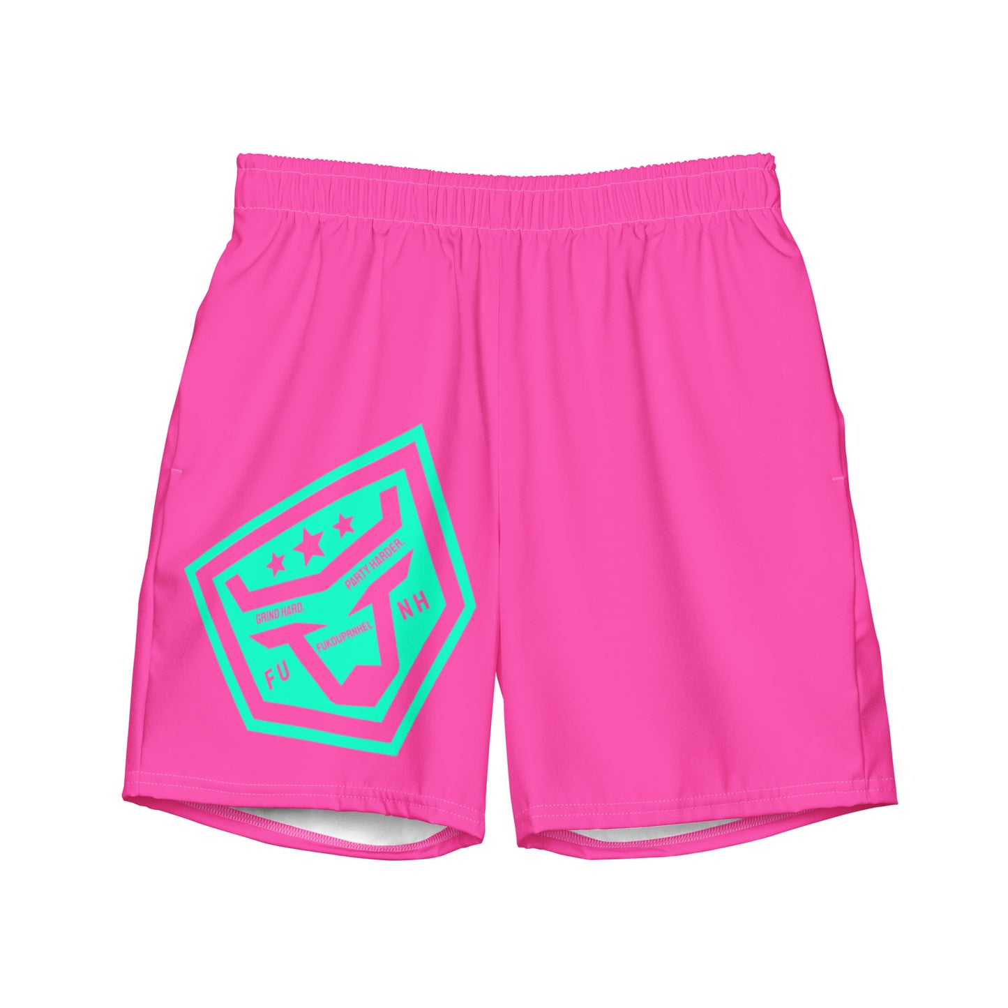 Mens Hot Pink and Teal FUNH Swimwear