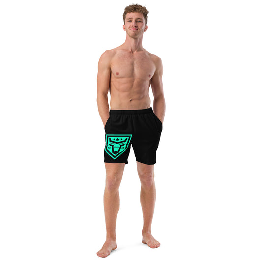 Mens Black and Teal FUNH Swimwear