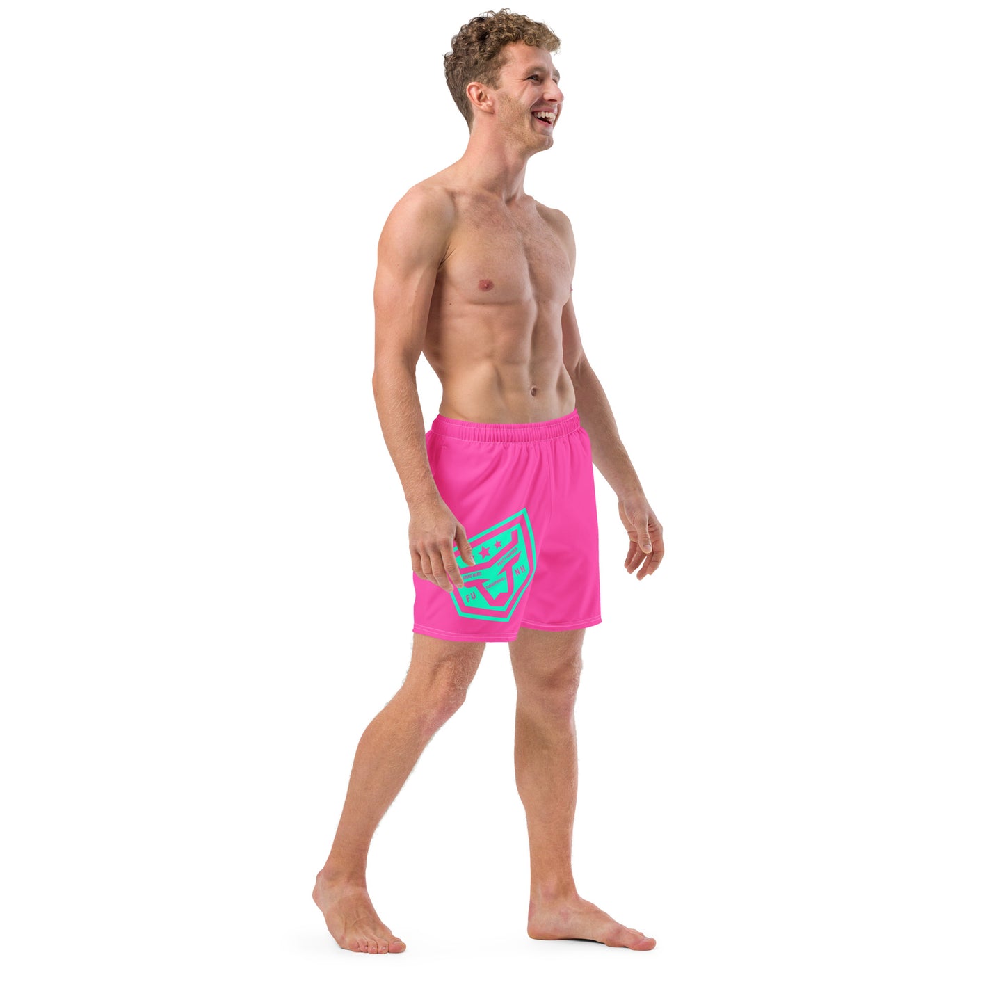 Mens Hot Pink and Teal FUNH Swimwear