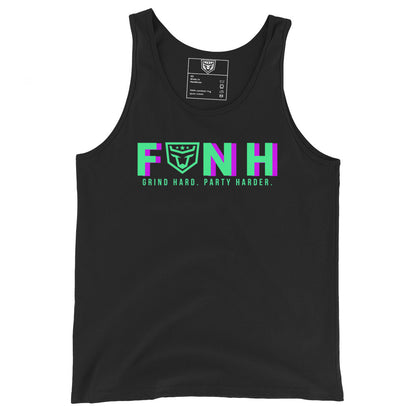 Men's Teal and Purple Tank